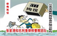 公务员被判拘役会开除公职吗